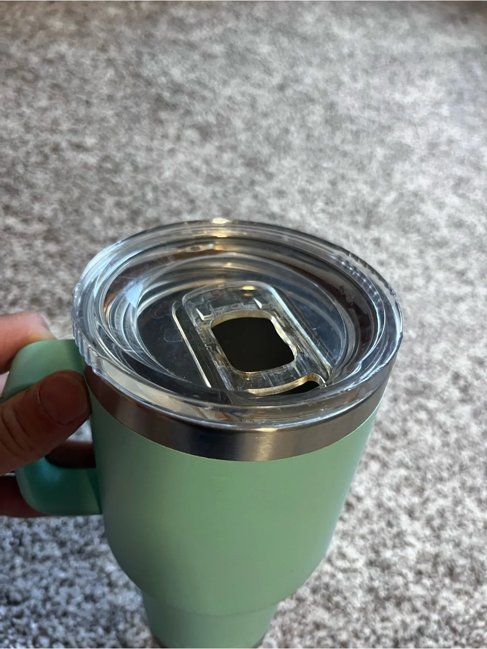 YETI Rambler 30 oz Travel Mug Seafoam Handle Tumbler with Lid Insulated